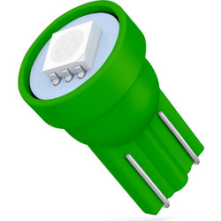 VenCore 3216-10016 - T10 W5W - Λάμπα LED για Βάση T10 W5W 1 SMD 5050 0.30W 16 Lumen 12 Volt Πράσινο