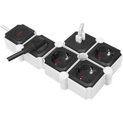 Πολύπριζο με USB Logilink 4-fach,4xCEE 7/3 + 2xUSB-A, 1,5m