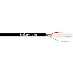 C286 PVC | Καλώδιο Μικροφώνου 2x0.22mm, Μινιατούρα, Μαύρο (Κουλ. 100m)