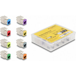 Keystone RJ45 Cat.6A εργαλείων χωρίς (tool-free) χρωματιστό σετ 8 τεμ
