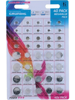 Grundig Σετ Αλκαλικές Μπαταριές με Διαφορετικά Μεγέθη 40 Τεμαχίων, 26173 - Grundig