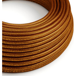 Creative Cables Υφασμάτινο καλώδιο για φωτισμό σε χρώμα γυαλιστερό και γκλίτερ χαλκός - Το αυθεντικό Creative Cables, ιδανικό για δημιουργικά φωτιστικά - RL22 - XZ2RL22