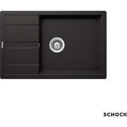 Schock Cristalite Manhattan Ένθετος Νεροχύτης Γρανίτη Αντιστρεφόμενος Ματ Nero 78x50cm 30180-1401
