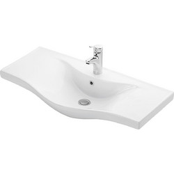 Martin Basic 90 Ένθετος Νιπτήρας Μπάνιου Πορσελάνης 90x46cm Λευκός 3WAY090PC0