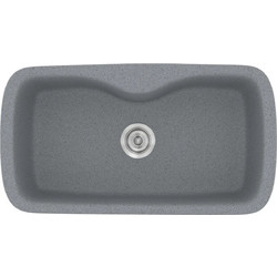 Sanitec Classic 321 Επικαθήμενος Νεροχύτης Γρανίτη Ματ Metallic Silver 83x51cm