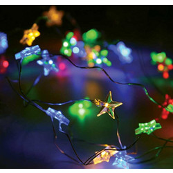 ACA STAR 20 LED Λαμπάκια Χαλκού, RGBY, ΑΣΗΜΙ ΚΑΛΩΔΙΟ & ΜΠΑΤΑΡΙΕΣ 2xAA, IP20, 2M+10CM, 1.2W - ACA - X01203112