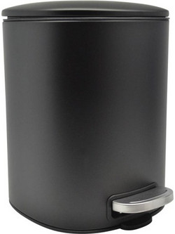 ΚΑΛΑΘΙ ΜΠΑΝΙΟΥ 5lt INOX ΤΕΤΡΑΓΩΝΟ ΜΑΥΡΟ ΜΑΤ SOFT CLOSE ANKOR