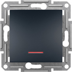 Asfora -1pole sw with locator light, screwless terminals, wo frame, anthracite