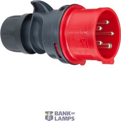 CEE plug, IP44, 32A, 3-pole, 230V, 6h, blue