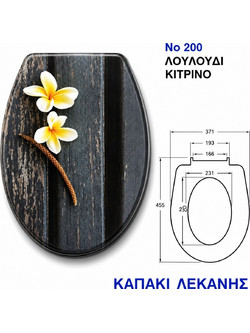 Import Hellas Νο200 Καπάκι Λεκάνης Οβάλ από Βακελίτη Πολύχρωμο 45.5x37.1cm 35715-4