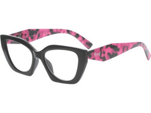 Frog Optical F381 Γυναικεία Γυαλιά Πρεσβυωπίας +2.00 Κοκάλινα Μαύρα Ροζ