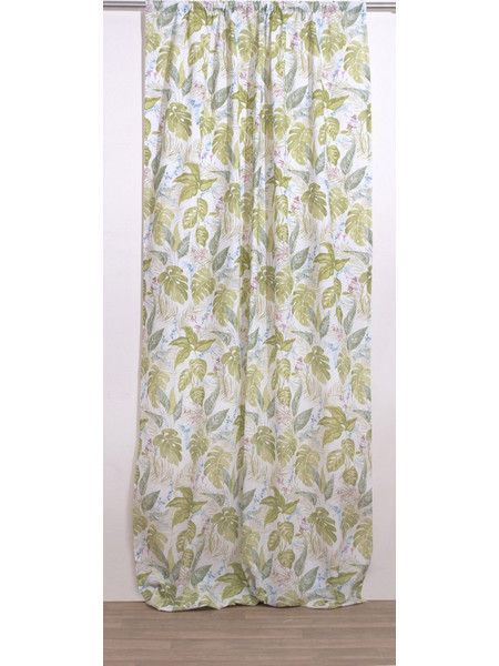 Viopros Κουρτίνα Λονέτα Floral με Τρέσα 280x270 Τέσσα