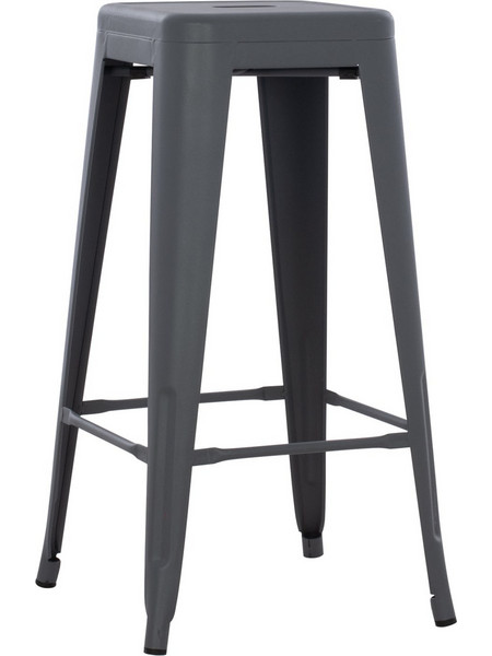 ΣΚΑΜΠΟ ΜΠΑΡ ΜΕΤΑΛΛΙΚΟ MELITA PRO ΣΕ ΓΚΡΙ 43x43x78