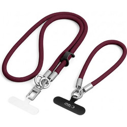 Tech-Protect C10S Rope Crossbody +amp Wrist Burgundy/Titanium