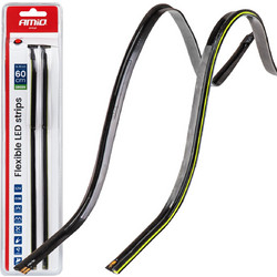 Amio - Ταινία LED COB 12V Πράσινη 2x30cm Flexible Πλαϊνού Φωτισμού για Σήμανση & Εντυπωσιακό Φως - Σετ 2 Τεμ. (04577/AM)