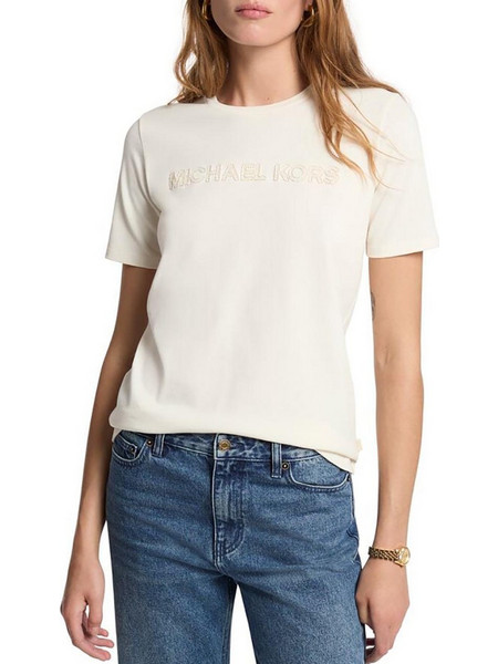 MICHAEL KORS MF6528D97J ΜΠΛΟΥΖΑ ΚΟΝΤΟΜΑΝΙΚΗ MICHAEL MICHAEL KORS MF6528D97J-110 Biege
