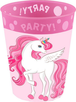 Unicorn Rainbow Colors Σετ Ποτήρια Πλαστικά 250ml 4τμχ