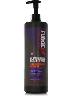 Fudge Clean Blonde Damage Rewind Violet Toning Σαμπουάν για Προστασία Χρώματος για Ταλαιπωρημένα Μαλλιά 1lt