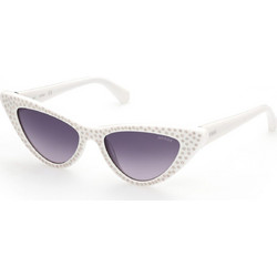 Guess GU7810 21C Γυναικεία Γυαλιά Ηλίου Cat Eye Κοκάλινα Λευκά με Μαύρο Polarized Φακό