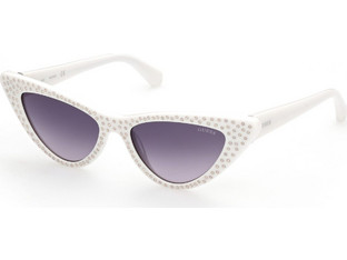 Guess GU7810 21C Γυναικεία Γυαλιά Ηλίου Cat Eye Κοκάλινα Λευκά με Μαύρο Polarized Φακό