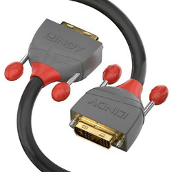 Lindy Cable DVI-D male - DVI-D male 5m Μαύρο (36224)
