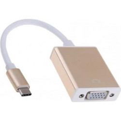Μετατροπέας USB-C male σε VGA male 1τμχ 39857/HY-USBC53