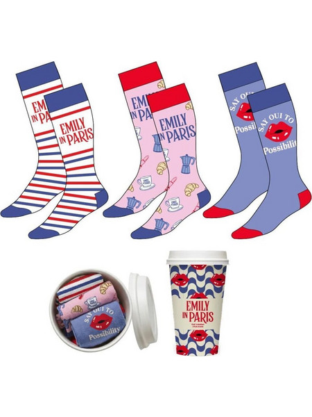 Emily in Paris assorted adult 3 socks set