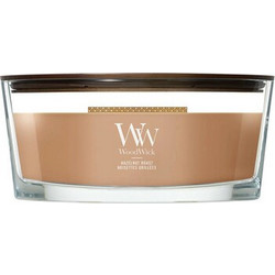 WoodWick-Hazelnut Roast Lod (prazeny liskovy orisek ) - Vonna svicka lod-453.6g