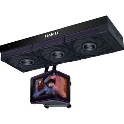Lian Li HydroShift II OLED Curved 360P28 - 360mm AIO Water Cooling - 6.67" 2Κ Display - Black