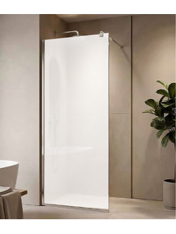 Διαχωριστικό Ντουζιέρας Walk-iN 100x195 TEMA WAS 100195 F Χρωμέ Με Σατινέ Κρύσταλλο WAS100195F