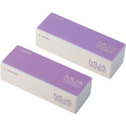 MUA Makeup Academy 4 Way Nail Block λίμα για γυάλισμα νυχιών τεσσάρων όψεων 2x1 τμχ