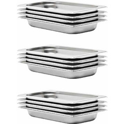 vidaXL Λεκάνες Gastronorm 12 τεμ. GN 1/3 40 χιλ. από Ανοξείδωτο Ατσάλι