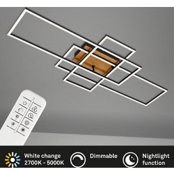 Φωτιστικό led Frame 47w 6600lm CCT ξύλο/μαύρο