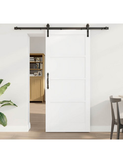 vidaXL Πόρτα Εσωτερική Συρόμενη Ξύλινη Λευκή 86x198.5cm 3449889