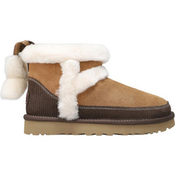 UGG Classic Mini Heritage Γυναικεία Μποτάκια Suede Ταμπά με Γούνα 1180434-CHE