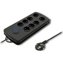 Qoltec Power Strip 8socket 2.5m Black (50161)