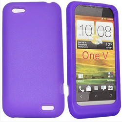 Θήκη Σιλικόνης για HTC One V Μώβ (OEM)