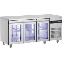 Ψυγείο πάγκος με γυάλινες πόρτες και υπερύψωμα 350lt c18075