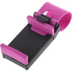 Car Stand Steering Phone Mount Holder Purple Βάση Στήριξης Κινητού Στο Τιμόνι