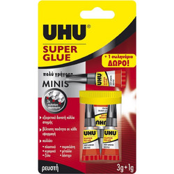 Κόλλα στιγμής UHU SUPER GLUE MINIS (3x1g)