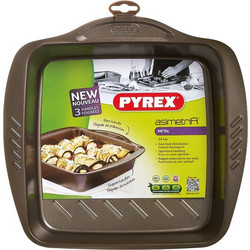 Pyrex Asimetria Ορθογώνιο Ταψί Φούρνου Αλουμινίου Αντικολλητική Επίστρωση 24x24cm