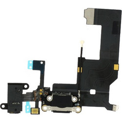Θύρα φόρτισης (charge connector) με flex καλώδιο για iPhone 5 μαύρο