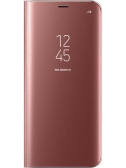 Θήκη Clear View για Samsung Galaxy A9 (2018) Rose-Gold (oem)