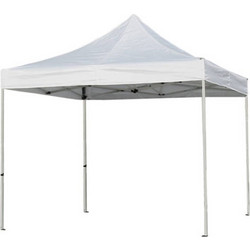 Gazebo Πτυσσόμενο Κιόσκι Τέντα Partytent με Μεταλλικό σκελετό Τετράγωνο Αδιάβροχο σε Λευκό Χρώμα, 3x3x3.2 μέτρα - Cb