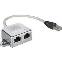 Goobay RJ45 T Adapter Cat5 Καλώδιο Δικτύου Ethernet Silver