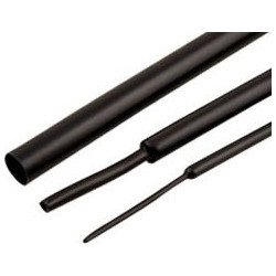 HEAT SHRINK TUBING BLACK ΘΕΡΜΟΣΥΣΤΕΛΛΟΜΕΝΟ ΜΑΥΡΟ 4.8/2.4mm 1m CB-1000-105 PLF100