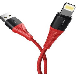 ROCK Καλώδιο Φόρτισης Συγχρονισμού LIGHTNING 2.0μ - KOKKINO