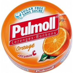Pulmoll Βιταμίνη C Καραμέλες για Βήχα Ερεθισμένο Λαιμό & Πονόλαιμο Πορτοκάλι 45gr