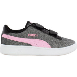 Puma Smash V2 Glitz Glam PS Παιδικά Sneakers Ασημί 367378-18