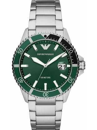 Emporio Armani Ανδρικό Ρολόι με Ασημί Μεταλλικό Μπρασελέ AR11338